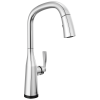 DELTA Stryke VoiceIQ Single Handle Pull-Down Faucet with Touch2O Technology — Lumicoat® Chrome