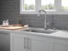 DELTA Stryke Touch2O  Pull-Down Kitchen w/ Voice — Lumicoat® Arctic Stainless