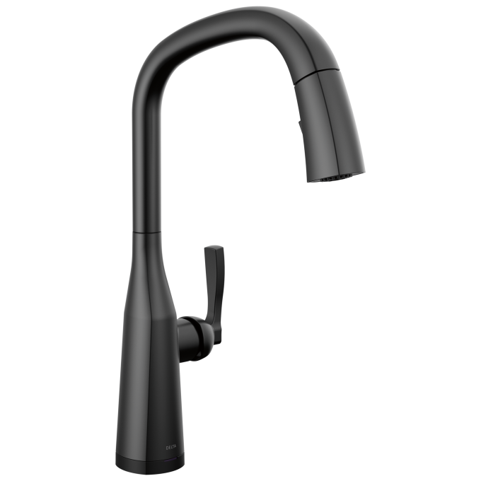 DELTA Stryke Touch2O  Pull-Down Kitchen w/ Voice — Matte Black