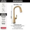DELTA Stryke Touch2O  Pull-Down Kitchen w/ Voice — Lumicoat® Champagne Bronze