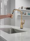 DELTA Stryke Touch2O  Pull-Down Kitchen w/ Voice — Lumicoat® Champagne Bronze