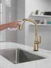 DELTA Stryke Touch2O  Pull-Down Kitchen w/ Voice — Lumicoat® Champagne Bronze