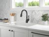 DELTA Leland Single Handle Pull-Down Kitchen Faucet With ShieldSpray Technology — Matte Black