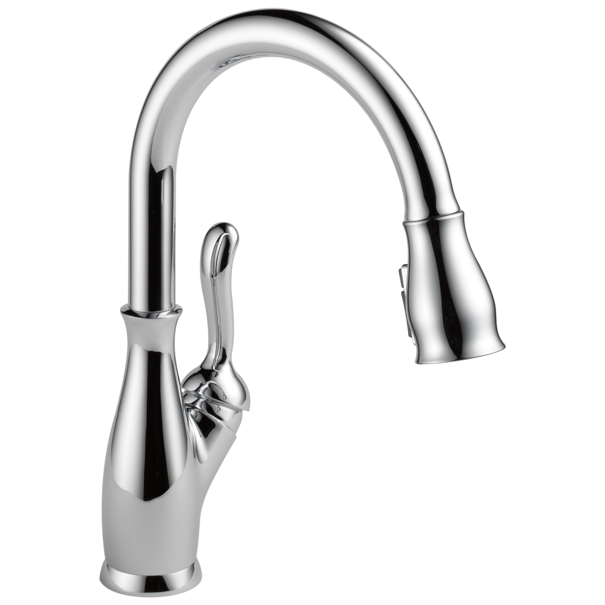DELTA Leland Single Handle Pull-Down Kitchen Faucet with ShieldSpray Technology — Chrome