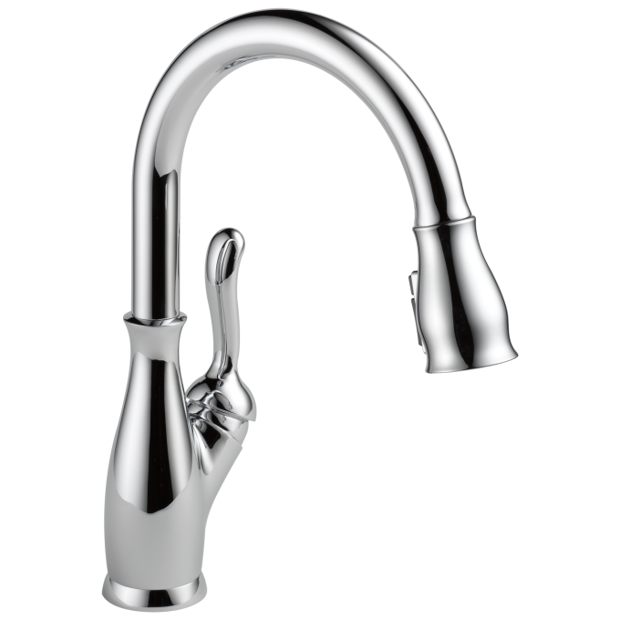 DELTA Leland Single Handle Pull-Down Kitchen Faucet with ShieldSpray Technology — Chrome