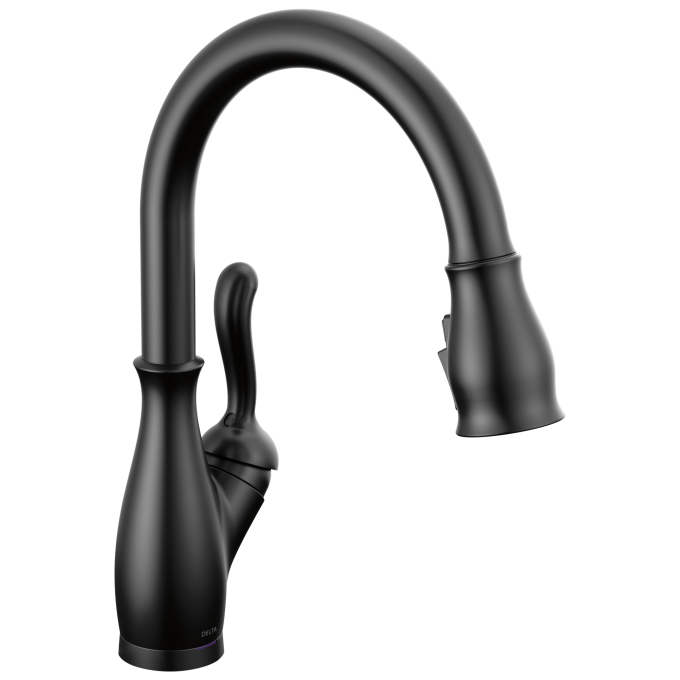 DELTA Leland Single Handle Pull-Down Kitchen Faucet With Touch2O Technology And ShieldSpray Technologies — Matte Black