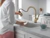 DELTA Leland Single Handle Pull-Down Kitchen Faucet with Touch2O Technology Technology — Champagne Bronze