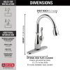 DELTA Leland Single Handle Pull-Down Kitchen Faucet with Touch2O and ShieldSpray Technologies — Chrome