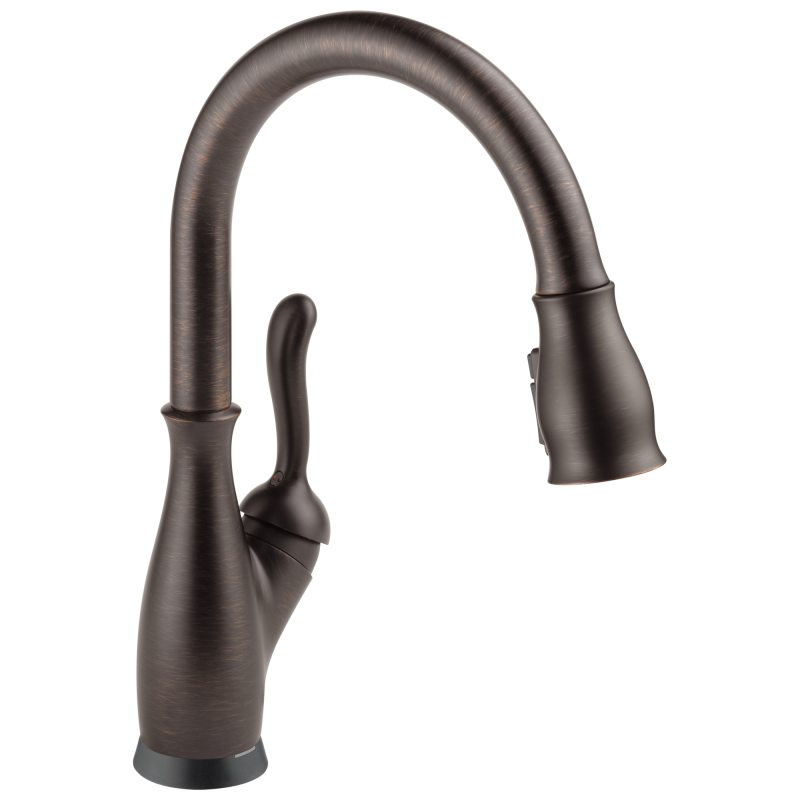 DELTA Leland Single Handle Pull-Down Kitchen Faucet with Touch2O and ShieldSpray Technologies — Venetian Bronze