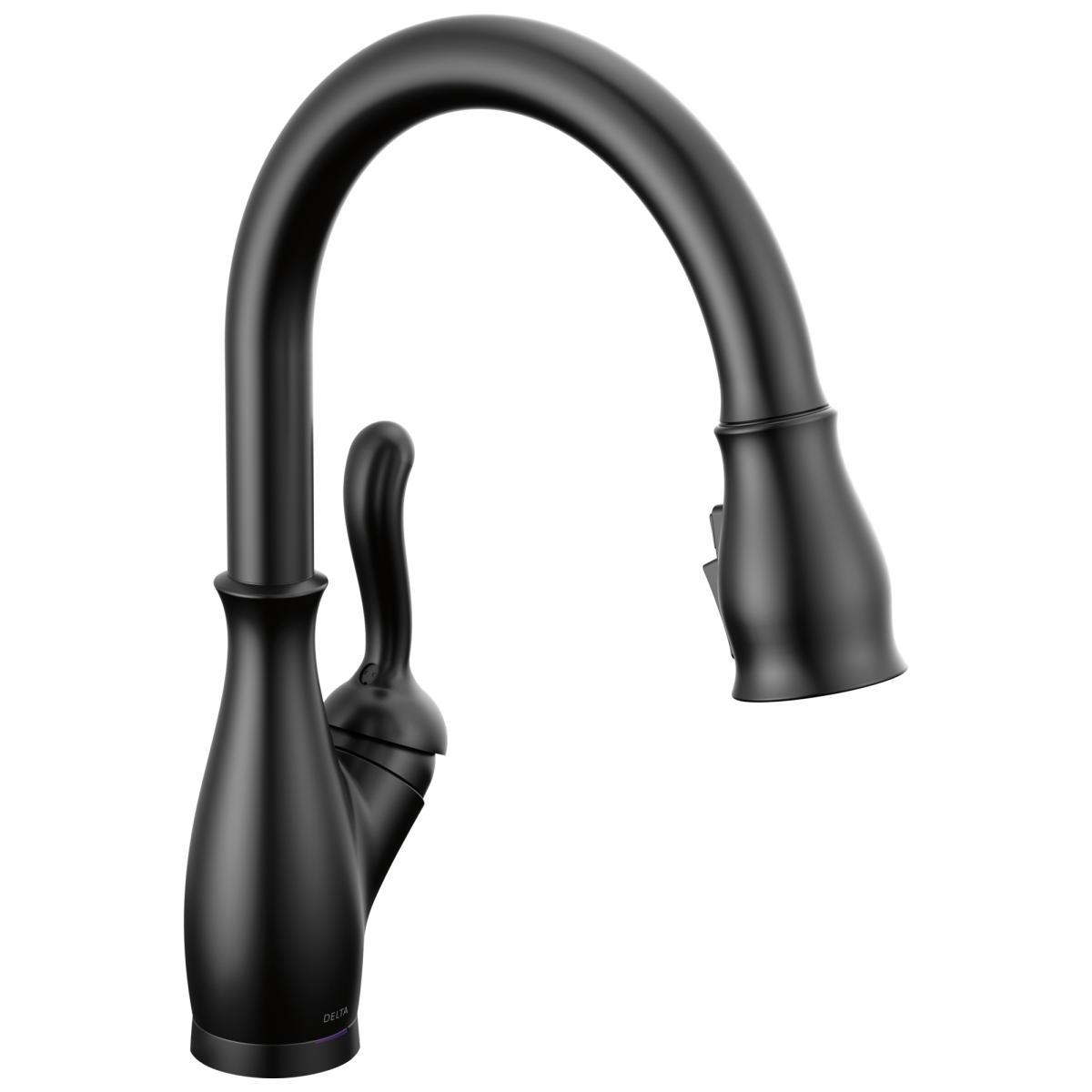 DELTA Leland Touch2O Technology Kitchen Faucet with Touchless Technology — Matte Black