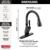 DELTA Leland Touch2O Technology Kitchen Faucet with Touchless Technology — Matte Black