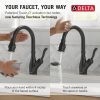 DELTA Leland Touch2O Technology Kitchen Faucet with Touchless Technology — Matte Black