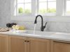 DELTA Leland Touch2O Technology Kitchen Faucet with Touchless Technology — Matte Black