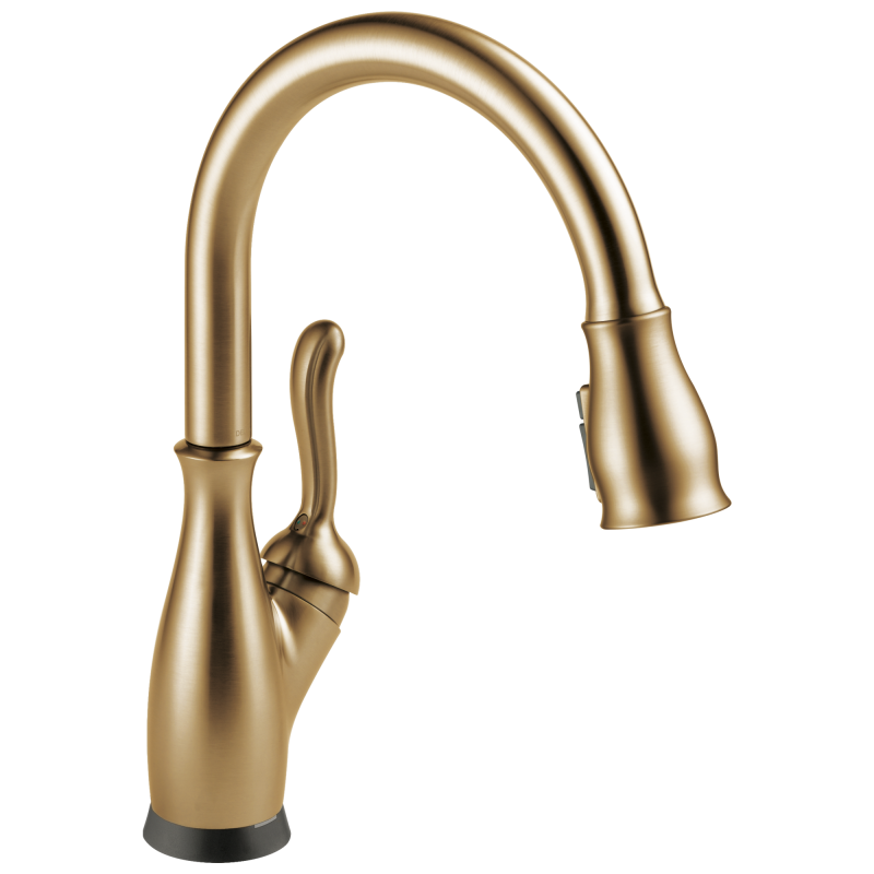 DELTA Leland Touch2O Technology Kitchen Faucet with Touchless Technology — Champagne Bronze