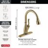 DELTA Leland Touch2O Technology Kitchen Faucet with Touchless Technology — Champagne Bronze