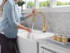 DELTA Leland Touch2O Technology Kitchen Faucet with Touchless Technology — Champagne Bronze