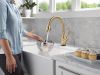 DELTA Leland Touch2O Technology Kitchen Faucet with Touchless Technology — Champagne Bronze