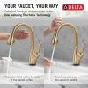 DELTA Leland Touch2O Technology Kitchen Faucet with Touchless Technology — Champagne Bronze