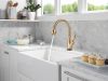 DELTA Leland Touch2O Technology Kitchen Faucet with Touchless Technology — Champagne Bronze