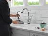 DELTA Leland Touch2O Technology Kitchen Faucet with Touchless Technology — Chrome