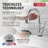 DELTA Leland Touch2O Technology Kitchen Faucet with Touchless Technology — Chrome