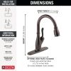 DELTA Leland Touch2O Technology Kitchen Faucet with Touchless Technology — Venetian Bronze