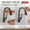DELTA Leland Touch2O Technology Kitchen Faucet with Touchless Technology — Venetian Bronze
