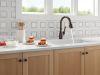 DELTA Leland Touch2O Technology Kitchen Faucet with Touchless Technology — Venetian Bronze