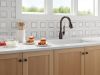 DELTA Leland Touch2O Technology Kitchen Faucet with Touchless Technology — Venetian Bronze