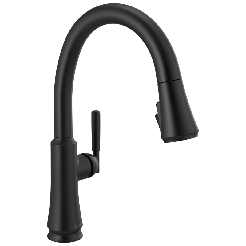 DELTA Coranto Single Handle Pull-Down Kitchen Faucet — Matte Black