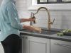 DELTA Coranto Single Handle Pull-Down Kitchen Faucet — Champagne Bronze