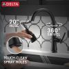 DELTA Coranto Single Handle Pull-Down Kitchen Faucet with Touch2O Technology — Matte Black