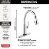 DELTA Coranto Single Handle Pull-Down Kitchen Faucet with Touch2O Technology — Chrome
