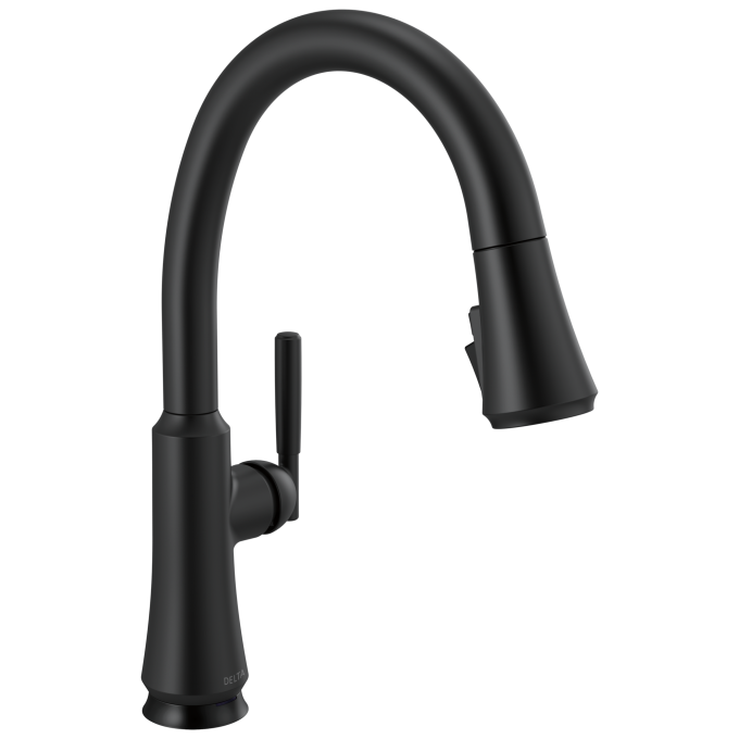 DELTA Coranto Touch2O Technology Kitchen Faucet with Touchless Technology — Matte Black