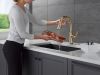 DELTA Coranto Touch2O Technology Kitchen Faucet with Touchless Technology — Champagne Bronze