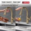 DELTA Coranto Touch2O Technology Kitchen Faucet with Touchless Technology — Champagne Bronze