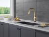 DELTA Coranto Touch2O Technology Kitchen Faucet with Touchless Technology — Champagne Bronze