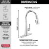 DELTA Emmeline Single Handle Pull-Down Kitchen Faucet — Lumicoat® Chrome