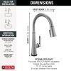 DELTA Emmeline Touch2O Technology Kitchen Faucet with Touchless Technology — Lumicoat® Arctic Stainless
