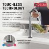 DELTA Emmeline Touch2O Technology Kitchen Faucet with Touchless Technology — Lumicoat® Arctic Stainless