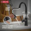 DELTA Emmeline Touch2O Technology Kitchen Faucet with Touchless Technology — Matte Black