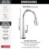 DELTA Emmeline Touch2O Technology Kitchen Faucet with Touchless Technology — Lumicoat® Chrome