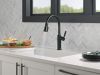DELTA Renaldi Single Handle Pull-Down Kitchen Faucet — Matte Black