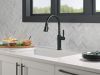 DELTA Renaldi Single Handle Pull-Down Kitchen Faucet — Matte Black