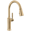 DELTA Renaldi Single Handle Pull-Down Kitchen Faucet — Lumicoat® Champagne Bronze
