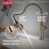 DELTA Renaldi Single Handle Pull-Down Kitchen Faucet — Lumicoat® Champagne Bronze