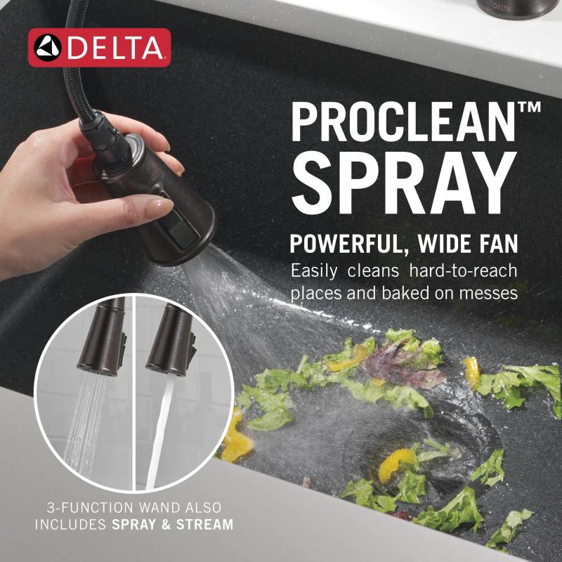 DELTA Renaldi Single Handle Pull-Down Kitchen Faucet — Venetian Bronze