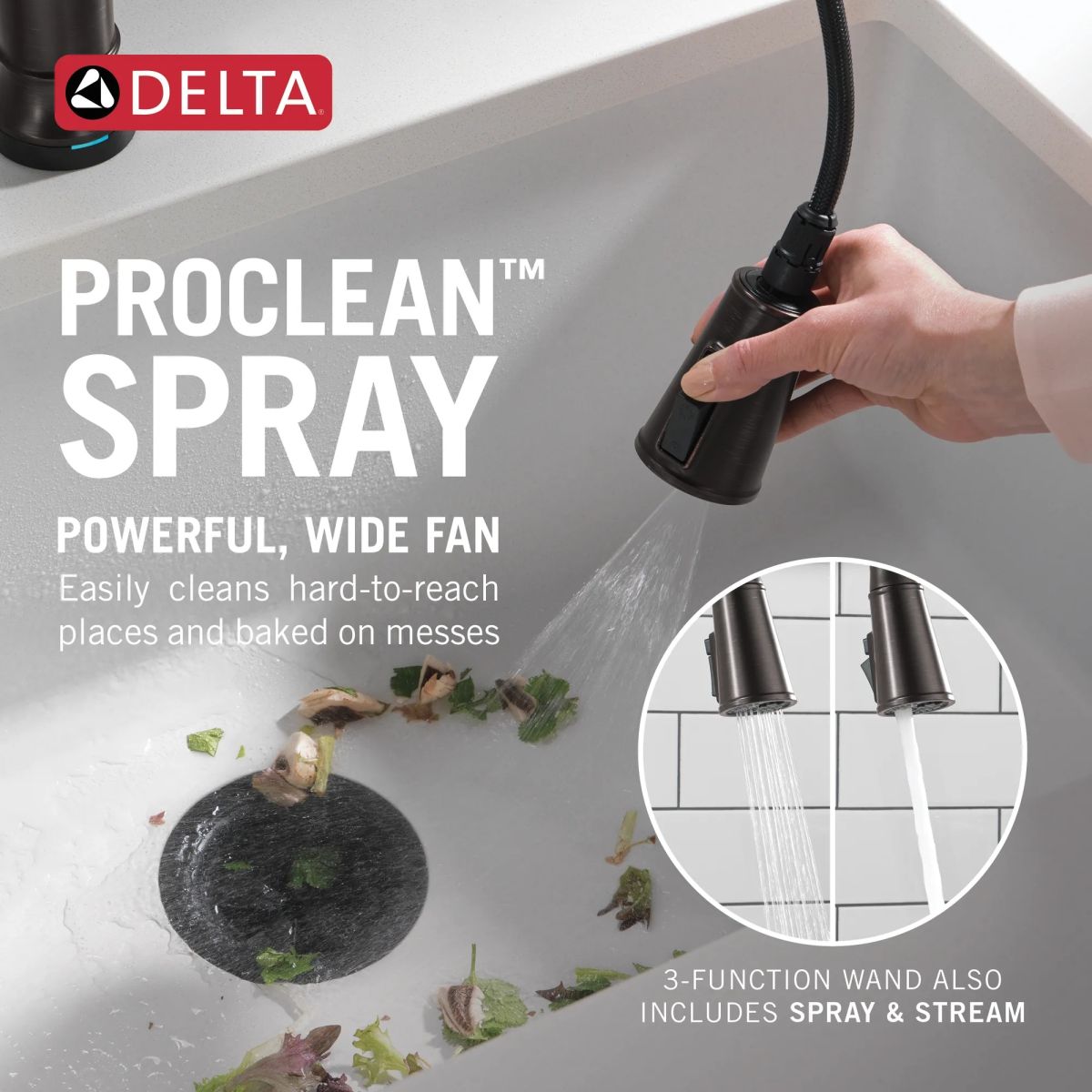 DELTA Renaldi Touch2O Technology Kitchen Faucet with Touchless Technology — Venetian Bronze