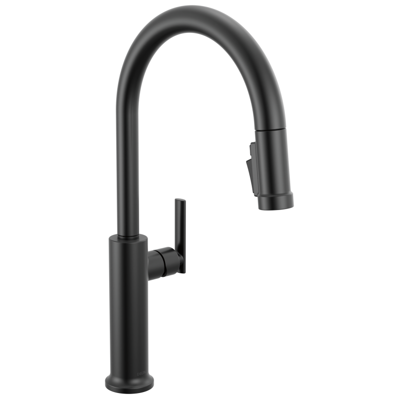 DELTA Altado Single Handle Pull-Down Kitchen Faucet — Matte Black