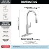 DELTA Altado Single Handle Pull-Down Kitchen Faucet — Chrome
